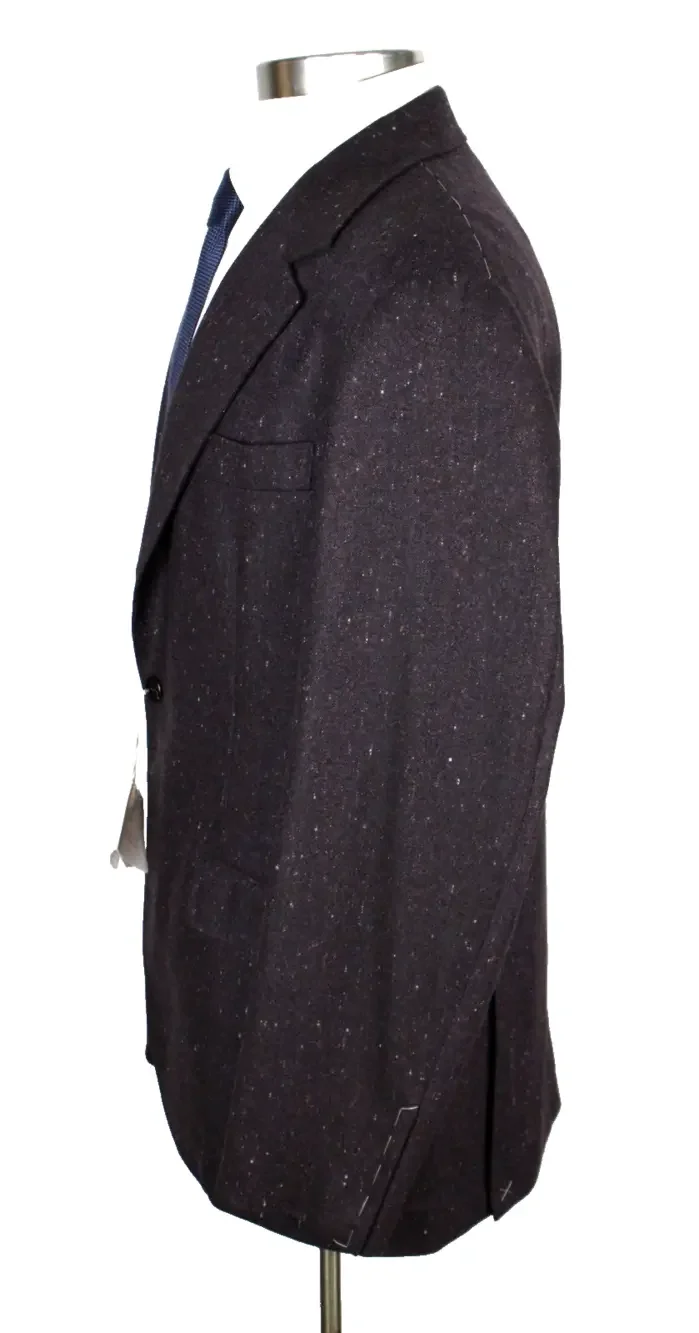 $6150 Brunello Cucinelli Blazer 44 R (54 EU) Purple Fleck Wool Cashmere Italy